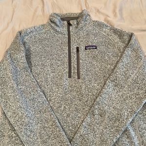 Patagonia mens gray fleece quarter zip L